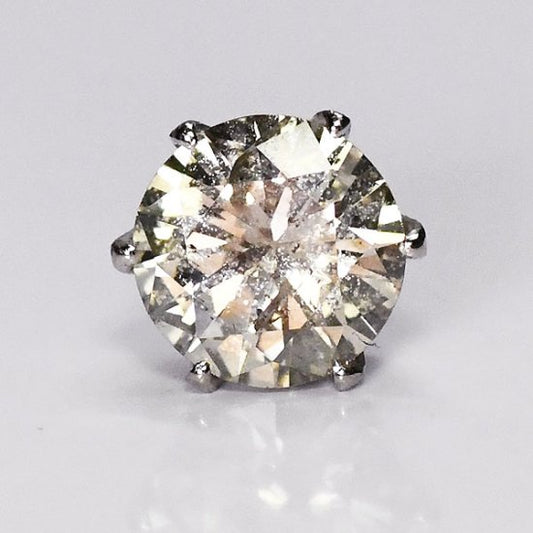 プラチナ・ダイヤモンド0.686ct（J・SI2・G・鑑定書カード付） シングルピアス 片耳用