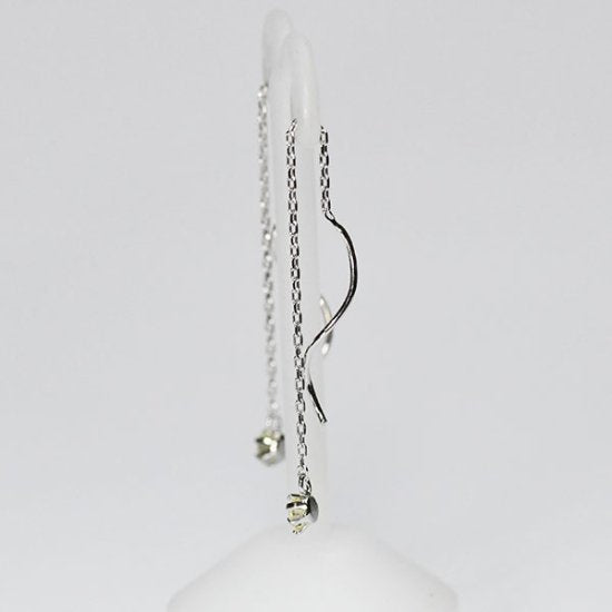 4℃ K10WGダイヤモンドアメリカンピアス K10WG・ダイヤモンド0.2ct スパイラルアメリカンピアス – キュート