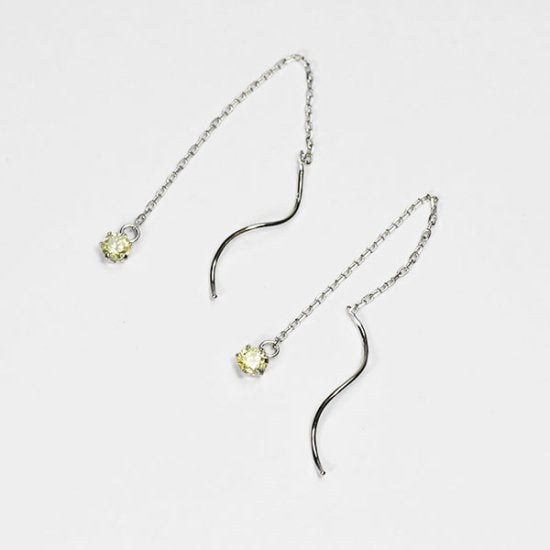 K10WG・ダイヤモンド0.2ct スパイラルアメリカンピアス – キュート