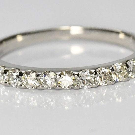 プラチナ・ダイヤモンド0.5ct（鑑別書付） ハーフエタニティリング